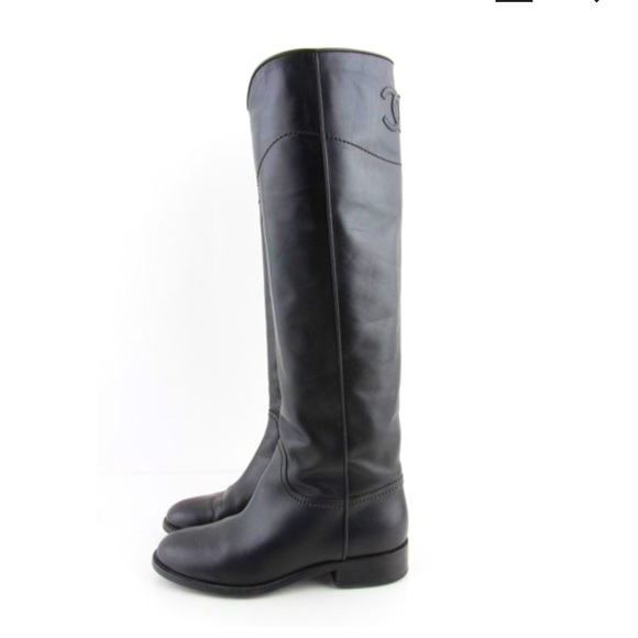 CHANEL Shoes - Chanel Riding Boots. Great condition. Black leather